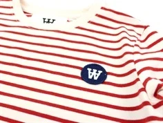 Wood Wood kjole Aya offwhite/red stripes